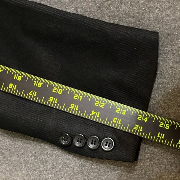 Caravelli Men Blazer Jacket Superior 150s Black Pinstripe Double Breasted Formal - Picture 9 of 14